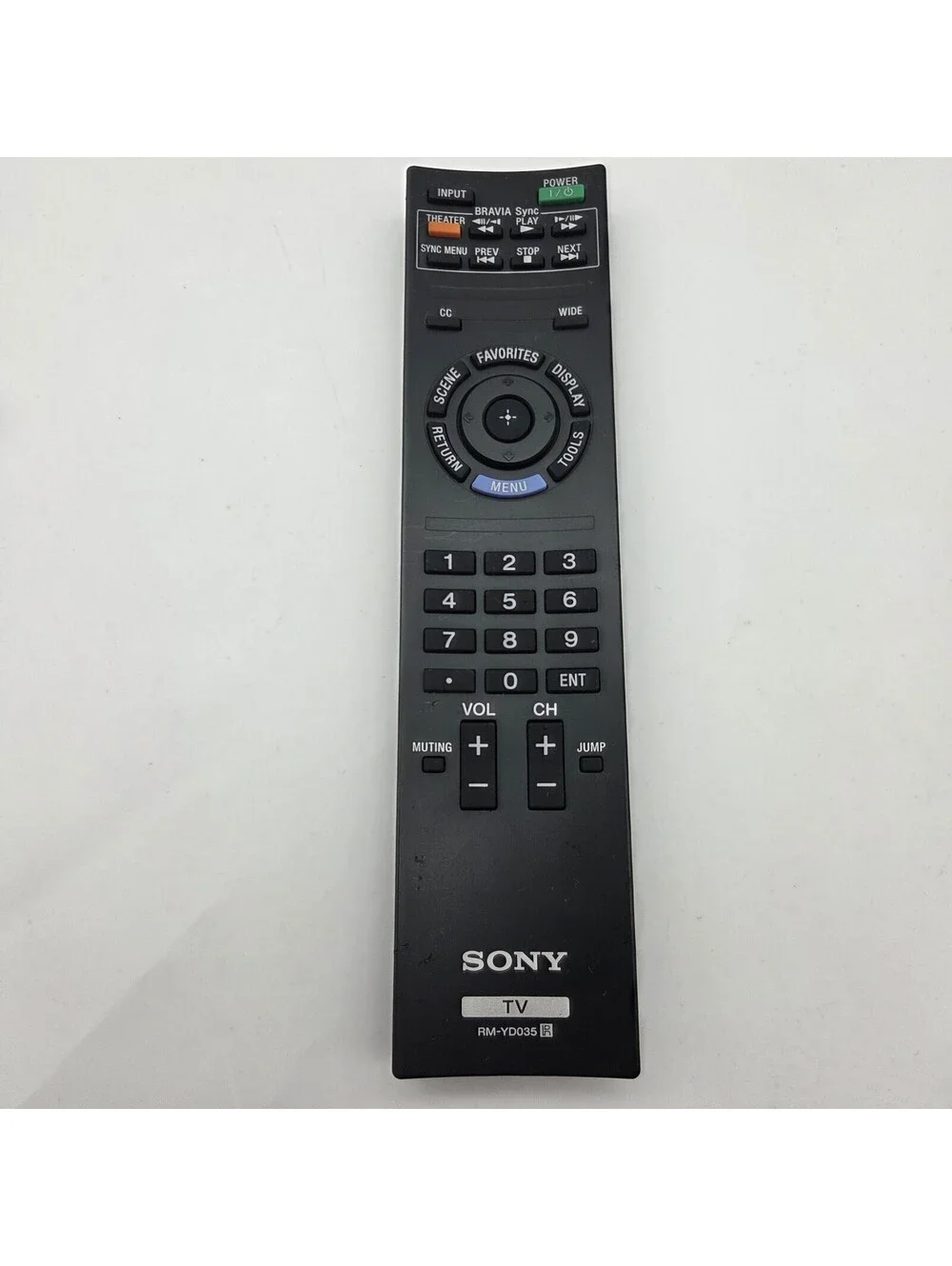 Genuine Sony RM-YD035 OEM Remote for Bravia TV KDL-55EX500 KDL-60EX500 - Tested
